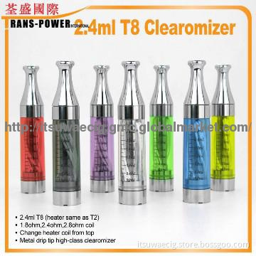 2013 hottest new t8  1.8/2.4/2.8ohms tank atomizer ItsuwaT8